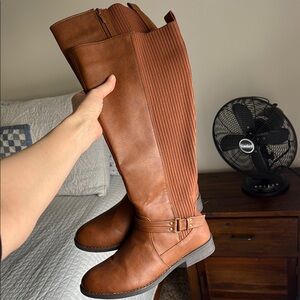 Brown Knee-High Riding Boots